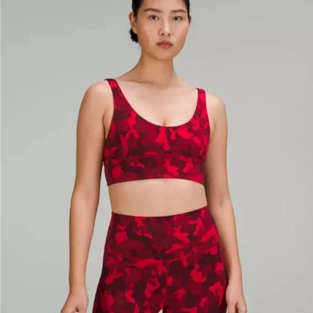 125 Lululemon Align Bra A/B Cup New Year - Rabbit All Over Print Red Multi